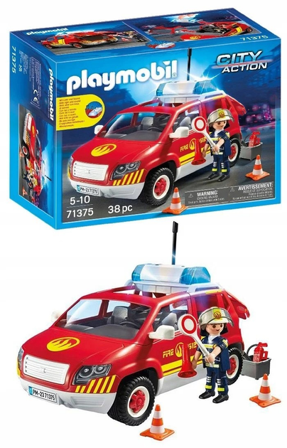 Zestaw figurek Playmobil City Action Samochód komendanta straży pożarnej 71375 (4008789713759) - obraz 2