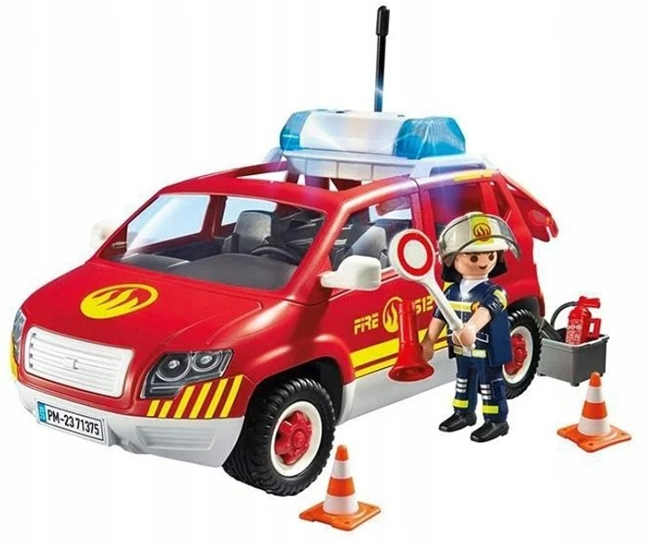 Zestaw figurek Playmobil City Action Samochód komendanta straży pożarnej 71375 (4008789713759) - obraz 3