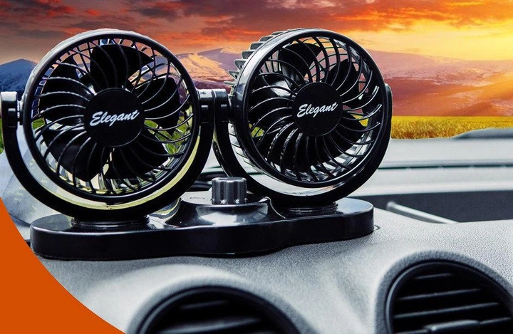 Автомобільний вентилятор Elegant 12V на підставці два режими 12.7 см (EL101 548) - изображение 3