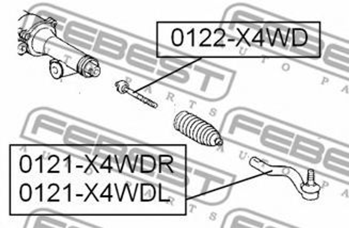 Рульова тяга Febest (0122X4WD) - зображення 2