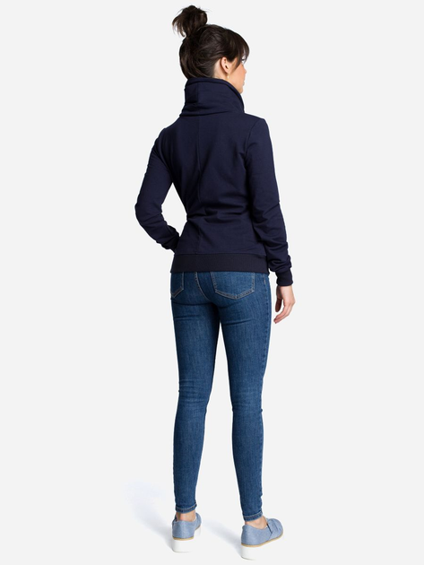 Bluza damska rozpinana streetwear z kołnierzykiem BeWear B071 87022 S Granatowa (5903068409288) - obraz 4