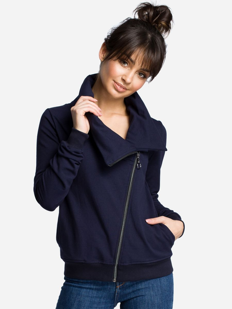 Bluza damska rozpinana streetwear z kołnierzykiem BeWear B071 87022 S Granatowa (5903068409288) - obraz 5