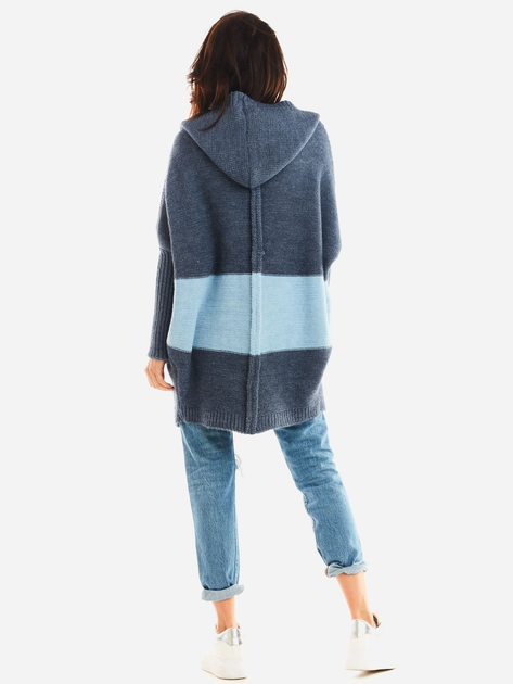 Kardigan damski długi Awama A392 212951 One Size Niebieski (5902360549999) - obraz 4