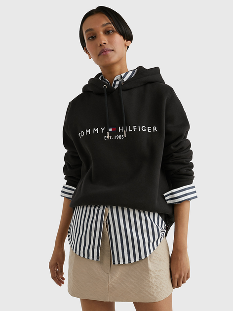 Худі жіноче Tommy Hilfiger WW0WW31998-BDS S Чорне (8720114744622) - зображення 1