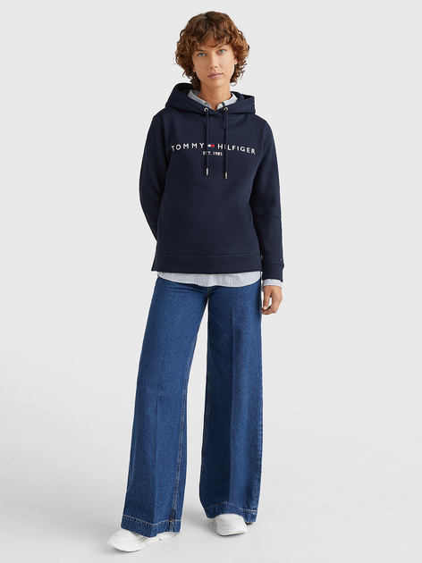 Худі жіноче Tommy Hilfiger WW0WW31998-DW5 L Темно-синє (8720114744721) - зображення 3