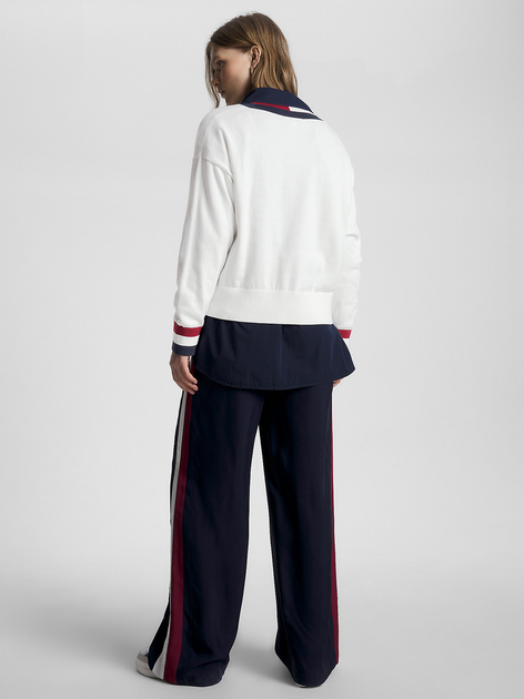 Пуловер жіночий Tommy Hilfiger WW0WW39006-YBL S Білий (8720644313749) - зображення 4