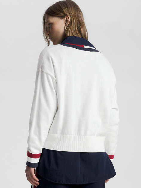 Пуловер жіночий Tommy Hilfiger WW0WW39006-YBL L Бежевий (8720644313978) - зображення 2