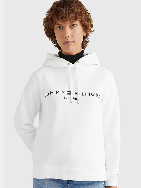 Акція на Худі жіноче Tommy Hilfiger WW0WW31998-YBR S Біле від Rozetka