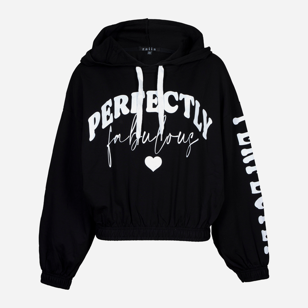 Bluza damska z kapturem krótka Zaiia ZASWSH10 One Size Czarna (8222124041604) - obraz 5