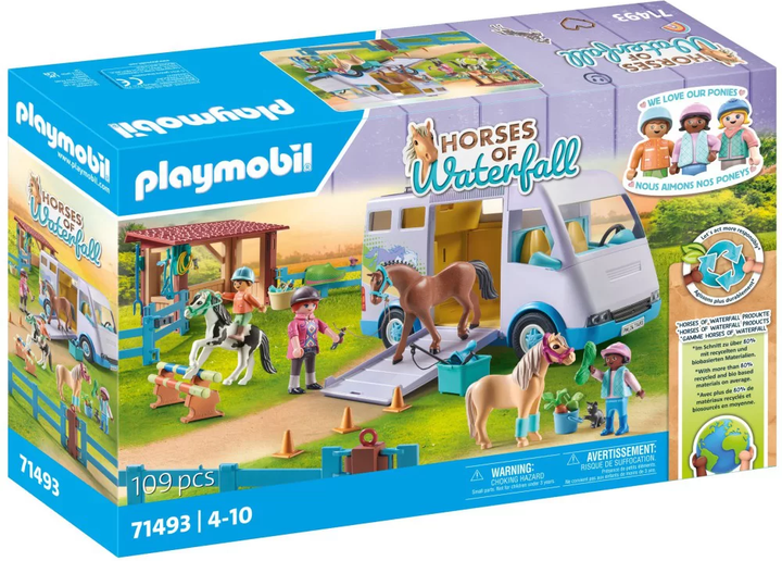 Zestaw figurek Playmobil Horses of Waterfall Mobilna nauka jazdy konnej 71493 (4008789714930) - obraz 1