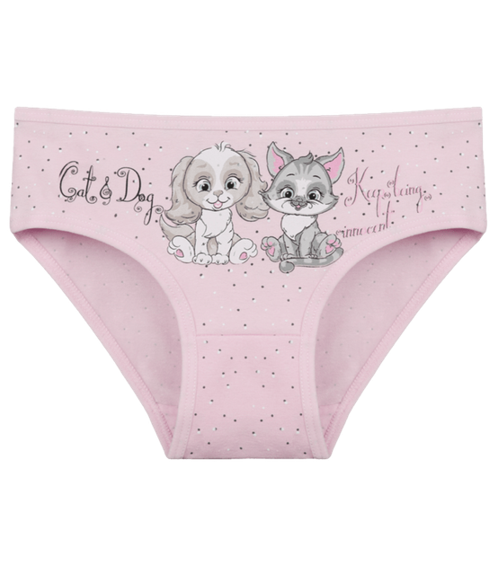 Детские слипы для девочки с принтом Cat Dog - Donella - 4112Y3 - 122-128 см - Светло-розовый - Фото 1 Детские слипы для девочки с принтом Cat Dog - Donella - 4112Y3 - 122-128 см - Светло-розовый - изображение 1