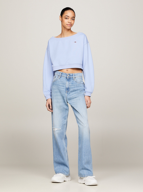 Bluza damska bez kaptura oversize Tommy Jeans DW0DW17956-C3S XS Niebieski (8720646723102) - obraz 3
