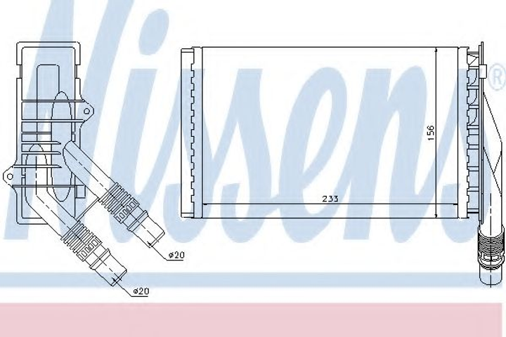 пічка RN KANGOO I(98-)1.0(+)[OE 77 01 205 538] Nissens (72985) - зображення 1