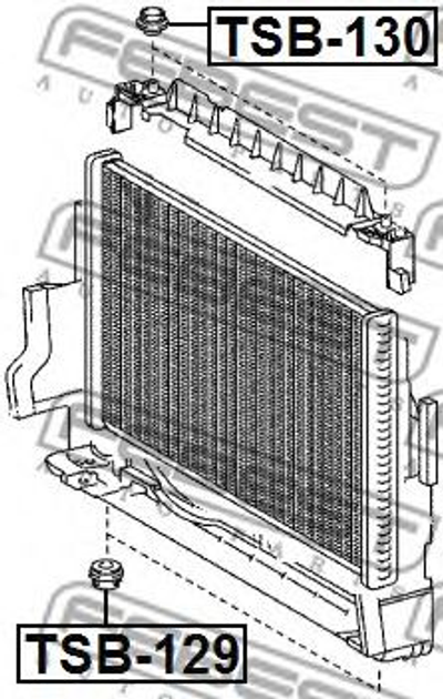 Втулка крепления радиатора Febest (TSB130) - изображение 2