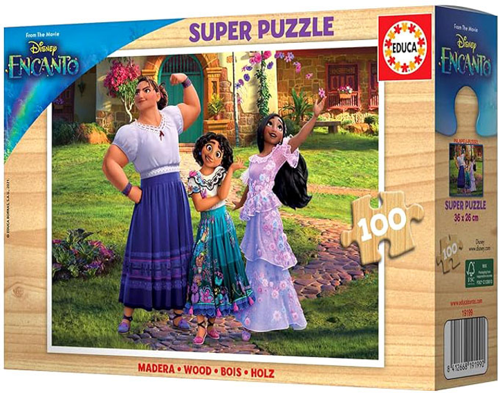 Puzzle drewniane Educa Disney Nasze magiczne Encanto 36 x 26 cm 100 elementów (8412668191990) - obraz 2