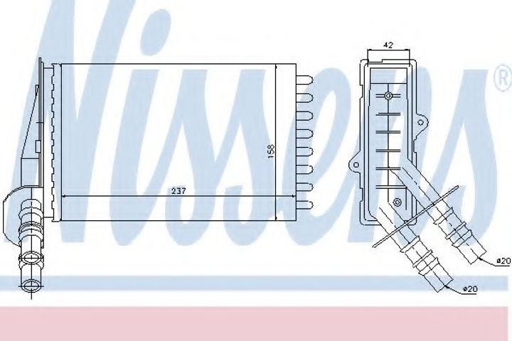 пічка RN CLIO II(01-)1.0 i 16V(+)[OE 77 01 044 790] Nissens (73374) - зображення 1