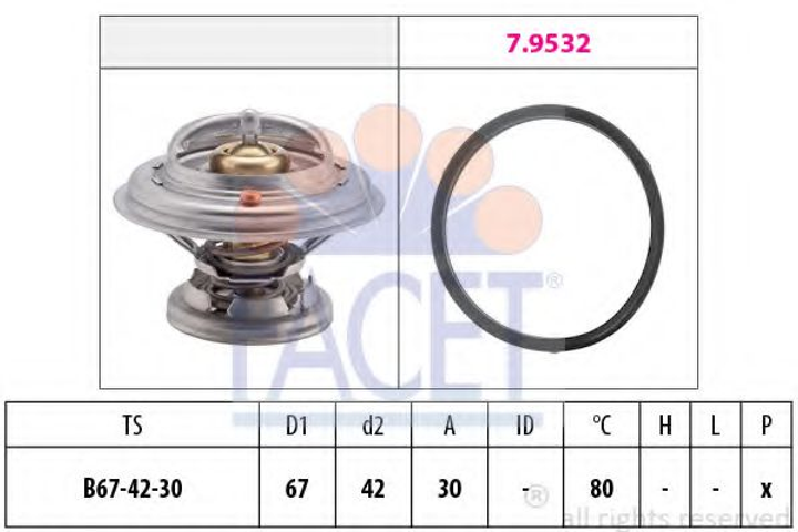 Термостат ОМ601/602 (80C) Facet (78271) - зображення 1