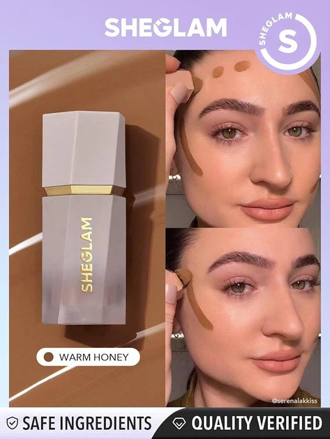 Рідкий кремовий контур SHEGLAM Sun Sculpt Liquid Contour Warm Honey, 5.2 мл - Фото 2 Рідкий кремовий контур SHEGLAM Sun Sculpt Liquid Contour Warm Honey, 5.2 мл - изображение 2