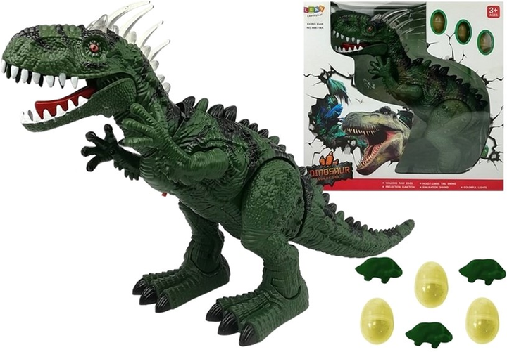 Figurka Leantoys Dinozaur składający jaja Zielony 30 cm (5908275998440) - obraz 1