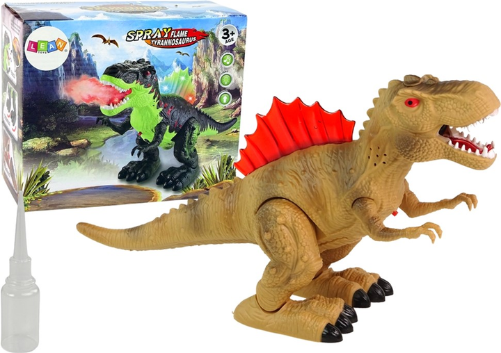 Figurka Leantoys Dinozaur ziejący ogniem Brązowy 23 cm (5905515352000) - obraz 1