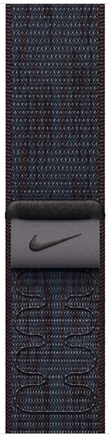 Ремінець Apple Nike Sport Loop для Apple Watch 46mm Black/Blue (MYJD3) - зображення 3