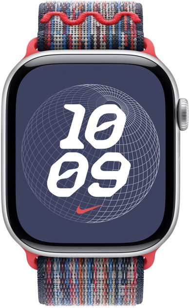 Ремінець Apple Nike Sport Loop для Apple Watch 46mm Blue/Red (MXU43) - зображення 2