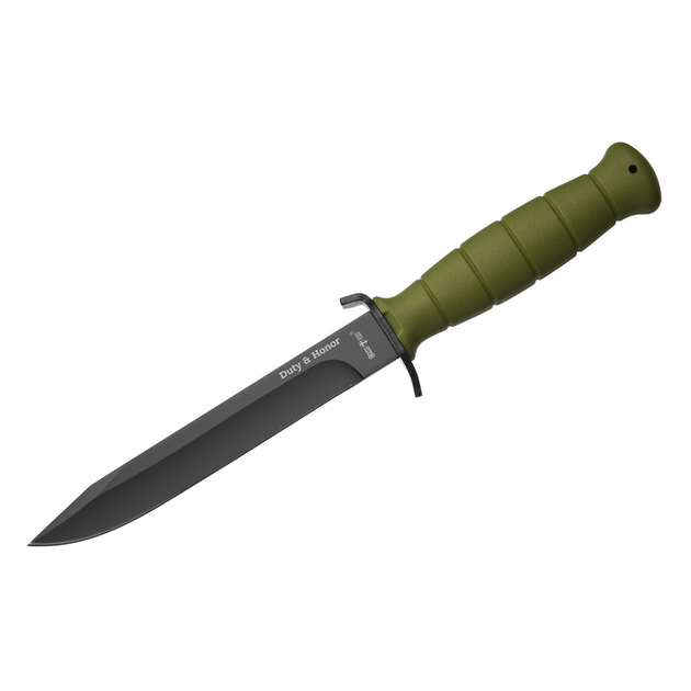 Нож нескладной Grand Way 1168 green Glock Feldmesser 78 black oxide полимерные ножны - изображение 1