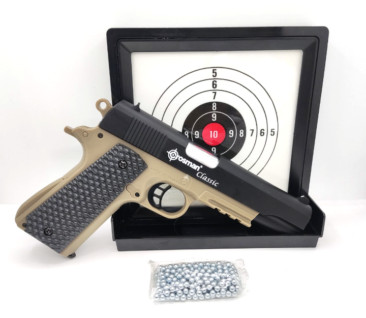 Пневматичний пістолет пружинний Crosman Colt 1911 KIT - зображення 1