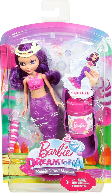 Лялька Mattel Barbie Dreamtopia Русалонька з мильними бульбашками Виноград 17.8 см (0887961372717) - зображення 1