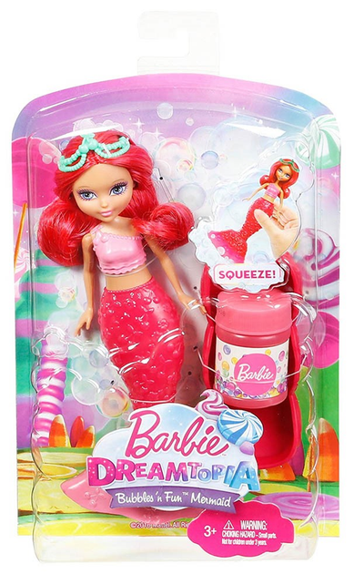 Lalka Barbie Dreamtopia Syrenka z bąbelkami Wiśnia 17.8 cm (0887961372694) - obraz 1