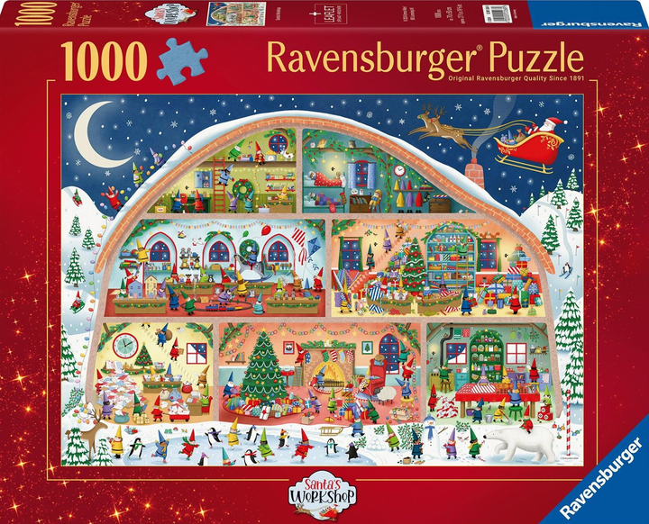 Пазл Ravensburger Майстерня Санти 70 x 50 см 1000 деталей (4005555012689) - зображення 1