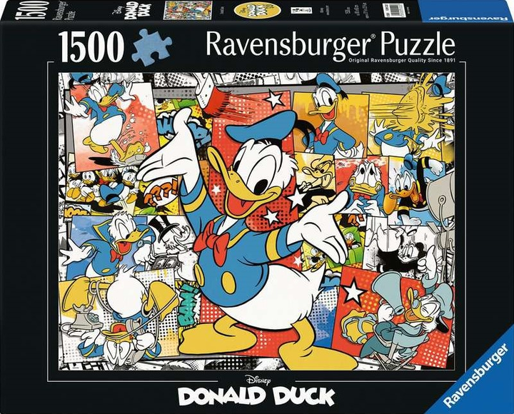 Puzzle Ravensburger 1500 Kaczor Donald 80 x 60 cm 1500 elementów (4005555012207) - obraz 1