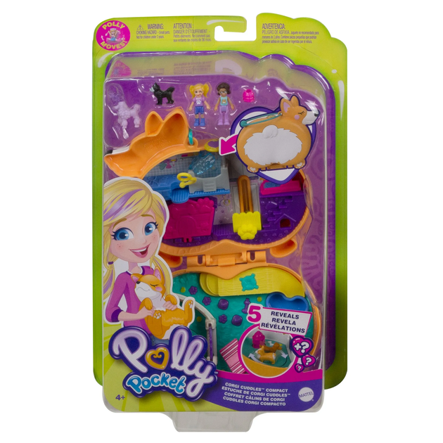 Ігровий набір Mattel Polly Pocket Пес Коргі GTN13 (0887961918519) - зображення 1