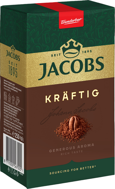 Акція на Кава мелена Jacobs Kraftig 250 г від Rozetka