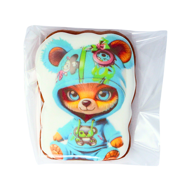 Пряник медово-имбирный с пищевой печатью "Крафт пряник" "Dream bear - мальчик" 45 г - изображение 2