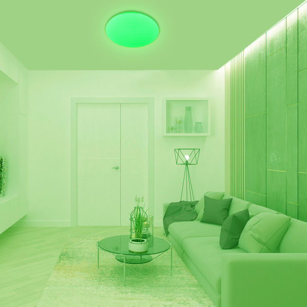 Світильник стельовий з пультом управління ПУ Eurolamp LED Smart light Van Gogh 24W 3000-6500K RGB - зображення 7