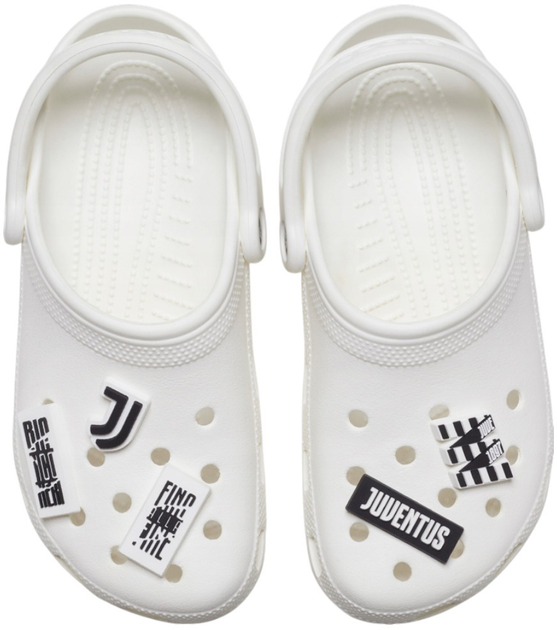 Джибітси Crocs Juventus 5 шт Білий/Чорний (0196265483181) - зображення 3