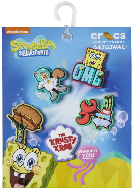 Przypinki do butów Crocs Jibbitz Spongebob 10010012 5 szt Wielokolorowe (0196265356546) - obraz 4