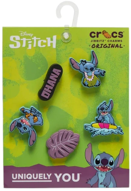 Przypinki do butów Crocs Jibbitz Stitch Tropical 10012920 5 szt Wielokolorowe (0196265629435) - obraz 3