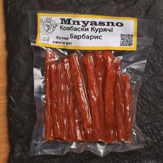 Ковбаски Курячі Барбарис Mnyasno 500 г - Фото 1 Ковбаски Курячі Барбарис Mnyasno 500 г - изображение 1