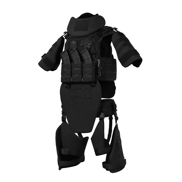 Бронекостюм TAG Pro Ukrarmor Level I (Tactical Armored Gear). Класс защиты – 1. Черный Универсальный M-XXL (регулируется сзади и на плечах) - изображение 1