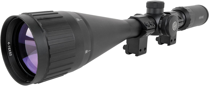 Оптичний приціл Hawke Fast Mount 4-16x50 AO сітка Mil Dot з підсвічуванням. Кільця на Ластівчин хвіст - зображення 1