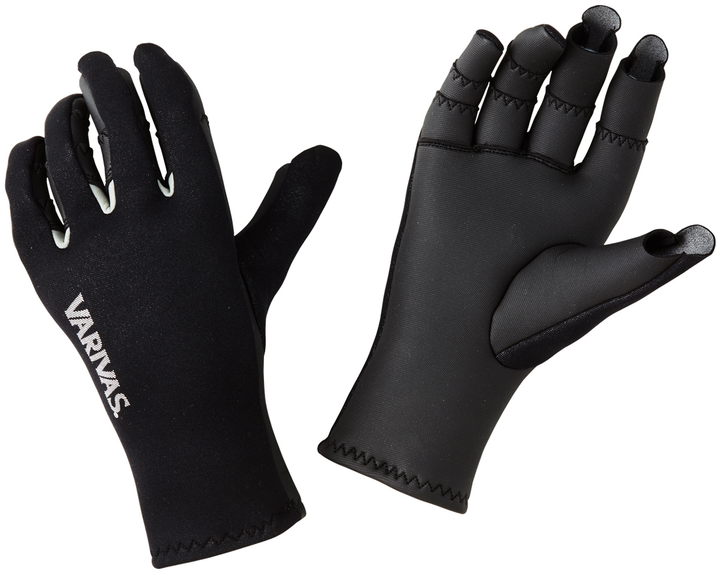 Перчатки Varivas Chloroprene Glove 3 VAG-19 LL Black x Gray - изображение 1