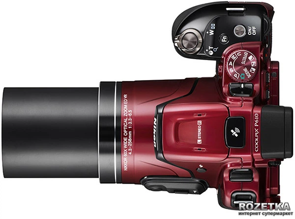 Фотоаппарат Nikon Coolpix P610 Red (VNA761E1) купить на ROZETKA