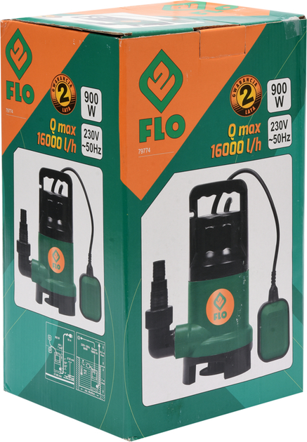 Дренажний Насос Для Відкачування Води 900 Вт FLO (79774) - зображення 5
