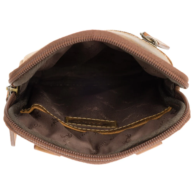 Маленькая сумка мужская из винтажной кожи Visconti S10 OIL TAN - Фото 6 Маленькая сумка мужская из винтажной кожи Visconti S10 OIL TAN - изображение 6