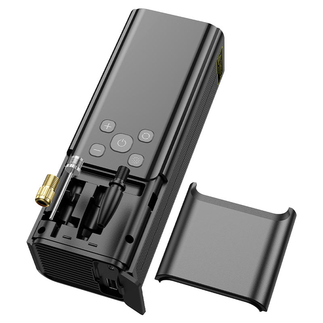 Автомобільний насос HOCO ZP7 Maddy portable smart air pump(5000mAh) Black (6942007614511) - зображення 8