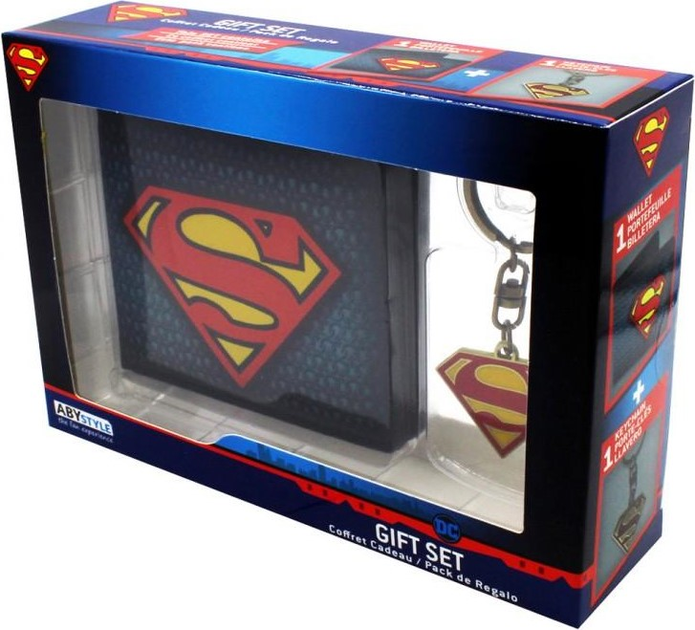 Zestaw prezentowy ABYstyle DC Comics Superman: portfel plus brelok (3665361140573) - obraz 1