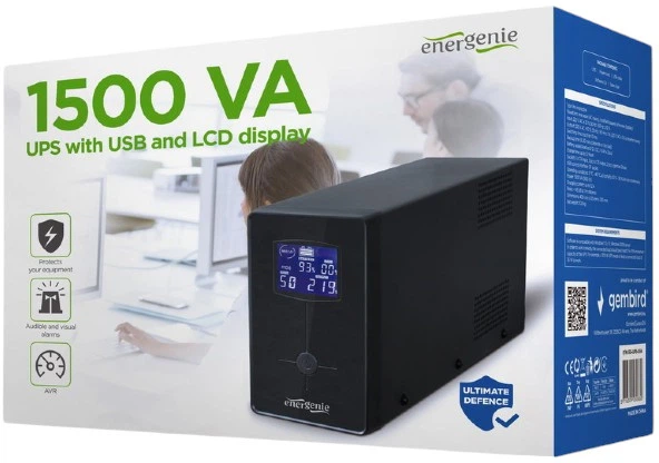 ДБЖ EnerGenie Pro 1500 VA LCD (EG-UPS-034) - зображення 4