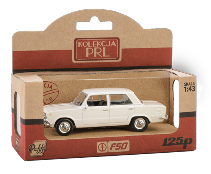 Металева модель Daffi PRL Fiat 125p White (5905422115859) - зображення 1